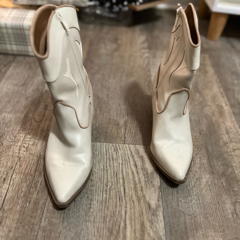 Short cowboy boots. From Target. Worn once and are still in great condition